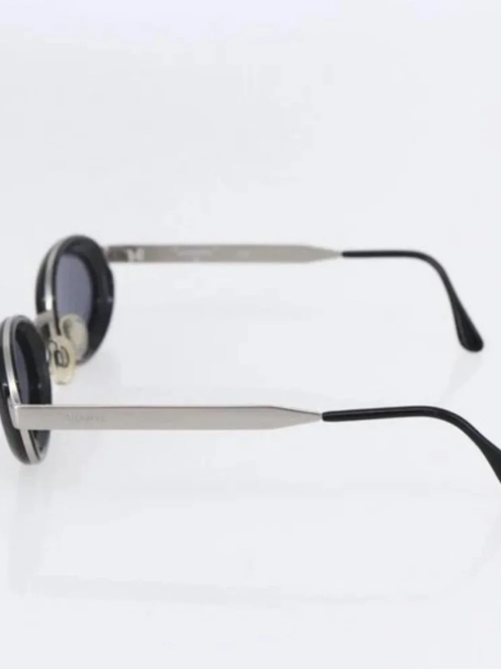 CHANEL Sunglasses plastic Black CC Auth BA7282